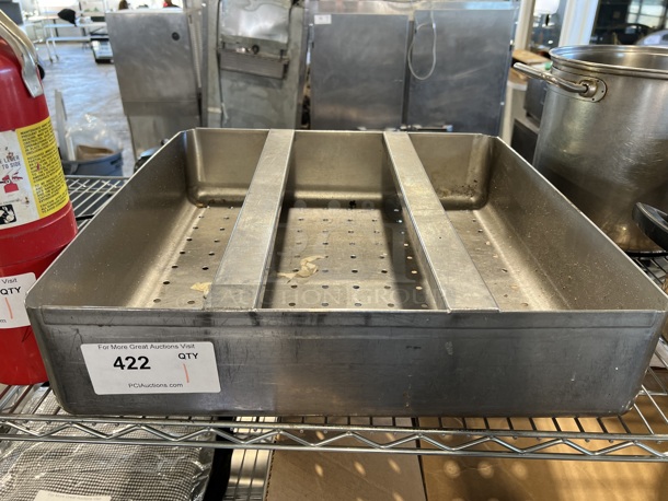 Stainless Steel Straining Sink Insert. 19.5x19.5x4.5