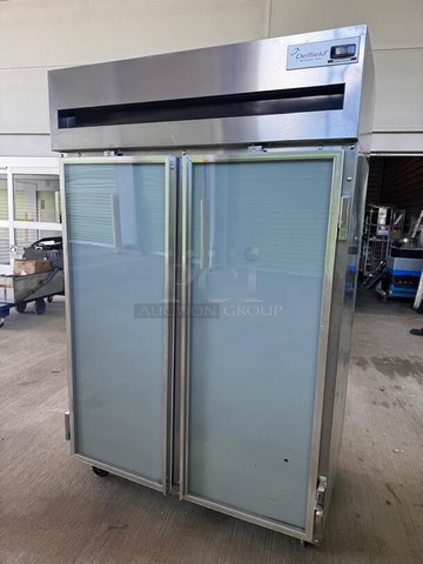 Delfield 6051XL-G-47 Two Section Full Door Reach-in Refrigerator, 115V (Running but it's not cooling) 50X32X80 - Image 2 of 3