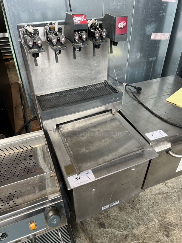 Stainless Steel Commercial 5 Flavor Carbonated Beverage Machine on Ice Drop In Bin. - Image 3 of 6