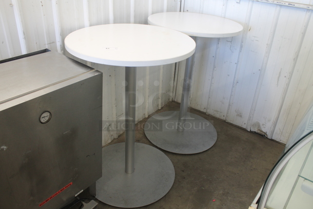 2 Bar Height Tables w/ Bases. 2 Times Your Bid! - Image 2 of 2