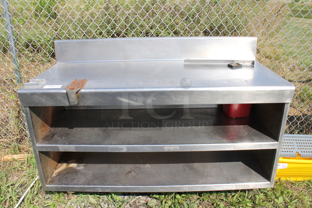 Stainless Steel Commercial Table w/ Back Splash and 2 Under Shelf. - Image 1 of 3