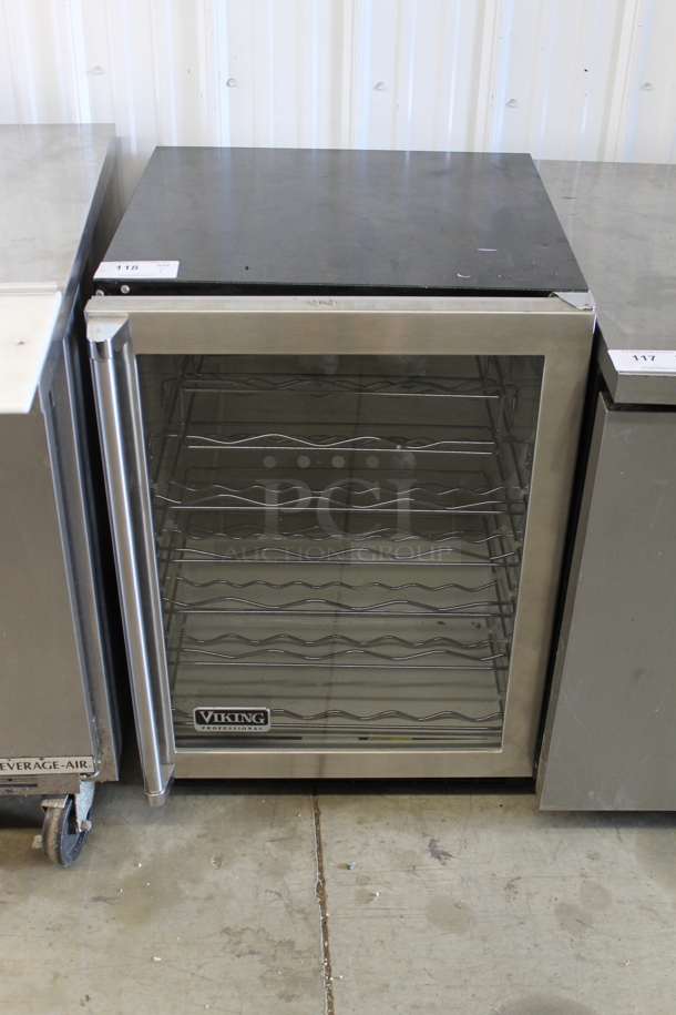Viking VUWC140 Metal Commercial Mini Wine Chiller Merchandiser. 115 Volts, 1 Phase. Tested and Working! - Image 1 of 4