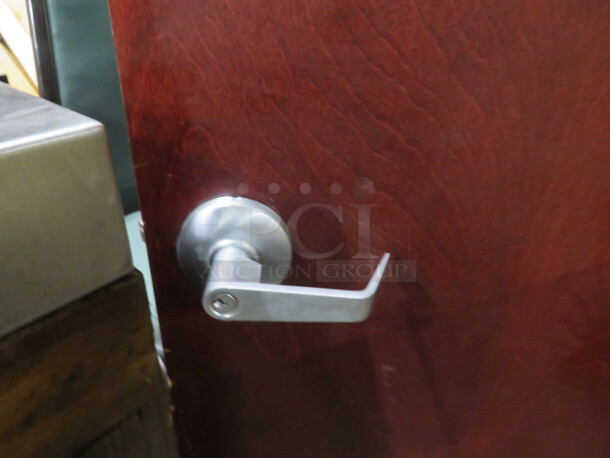 One Wooden Door In A Cherry Finish With Handles. 35.5X83.5 - Image 3 of 3