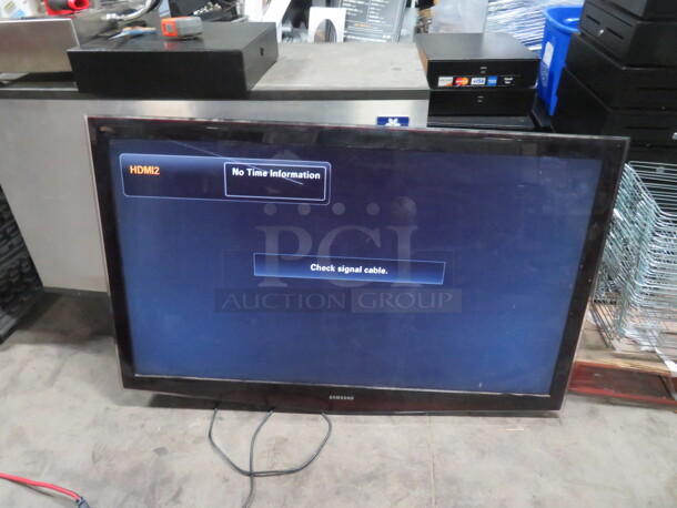 One WORKING 55 Inch Samsung Flatscreen. No Remote. - Image 1 of 1