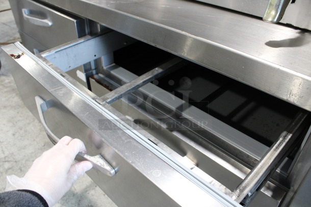 Beverage Air Model WTRCS72-1 Stainless Steel Commercial 4 Drawer Chef Base on Commercial Casters. 115 Volts, 1 Phase. 72x33x27. Tested and Working! - Image 4 of 5