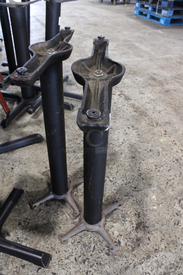 2 Black Metal Straight Leg Table Bases. 20x6x28. 2 Times Your Bid! - Image 5 of 5