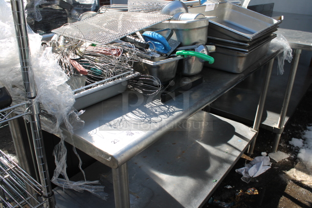 Stainless Steel Table w/ Under Shelf. - Image 1 of 2