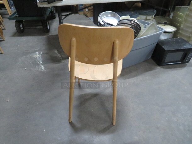 Wooden Chair In A Light Oak Finish. 4XBID - Image 2 of 3