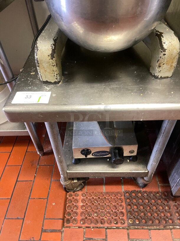 Commercial Heavy Duty Stainless Steel Mixer stand on Wheels NSF - Image 4 of 5