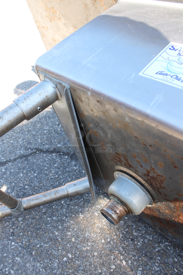 Stainless Steel Commercial 3 Bay Sink w/ Dual Drain Boards. Missing 2 Legs. Bays 20x20. Drain Boards 18.5x27 - Image 5 of 6
