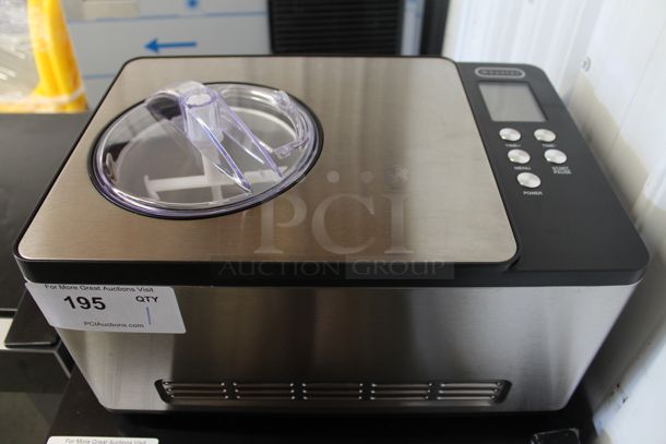 BRAND NEW SCRATCH AND DENT! Whynter ICM-200LS 2.1 Quart Capacity Automatic Compressor Ice Cream Maker in Stainless Steel. 115 Volts, 1 Phase. Tested and Working! - Image 3 of 3