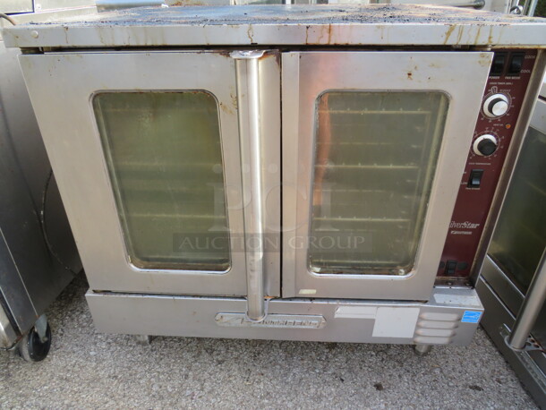 WORKING Southbend Silver Star Natural Gas Full Size Convection Oven With 4 Racks. 2XBID. 2 Ovens With 8 Racks. Makes 1 Double Stack. 38X30X65.