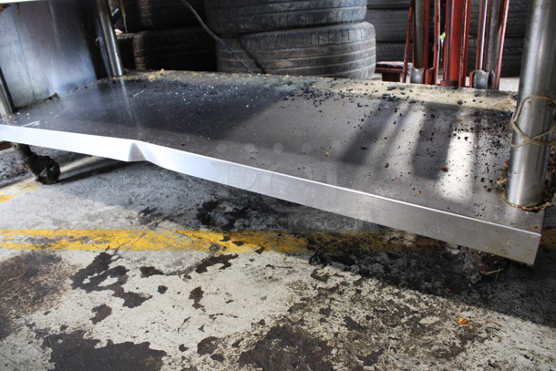 Vulcan Stainless Steel Commercial Natural Gas Powered Flat Top Griddle w/ Metal Under Shelf on Commercial Casters. 60x30x46 - Image 5 of 6