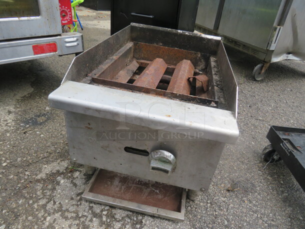 One ACE Natural Gas Charbroiler. Missing Top Grates.  Model# ECTC-16/NG. 16X26X16 - Image 1 of 1