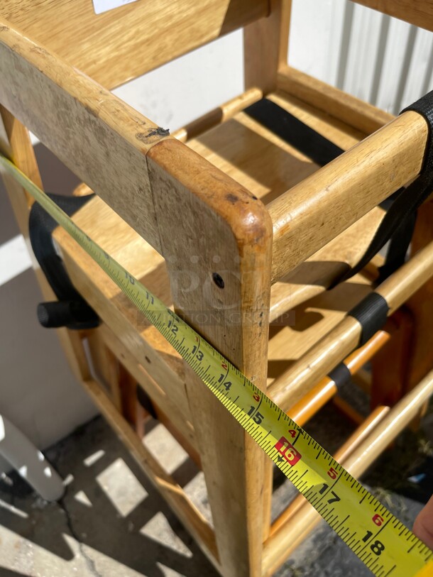 Wooden Kids High Chair Great For Restaurant  - Image 7 of 8