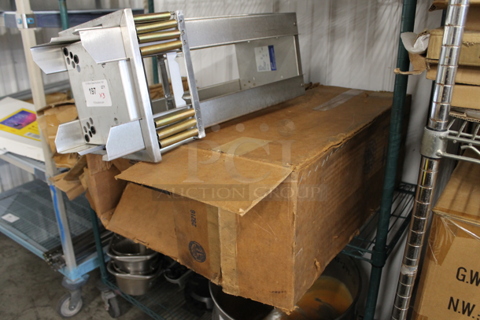 3 APW Wyott 300321-00 Metal Plate Return Chutes. 3 Times Your Bid!