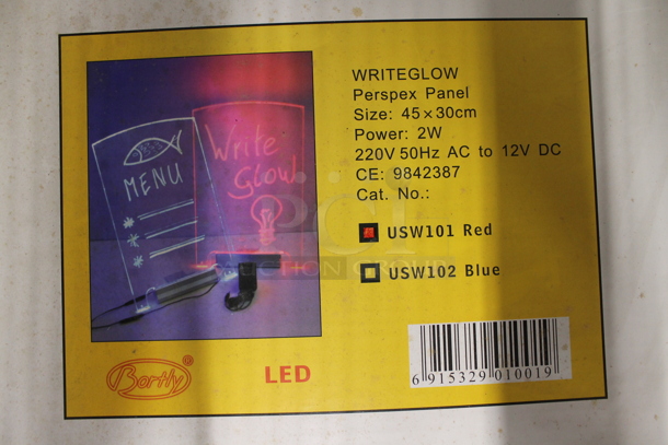 3 BRAND NEW IN BOX! Bortly WriteGlow Poly Signs. 3 Times Your Bid! - Image 2 of 3