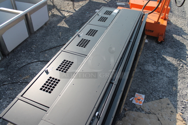 2 BRAND NEW SCRATCH AND DENT!  Black Metal 3 Cubby Lockers. 2 Times Your Bid! - Image 4 of 5