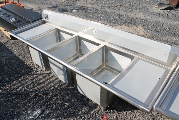 BRAND NEW SCRATCH AND DENT! Regency 600S31824218 Stainless Steel Commercial 3 Bay Sink w/ Dual Drain Boards. Bays 18x24. Drain Boards 16.5x25.5 - Image 2 of 8