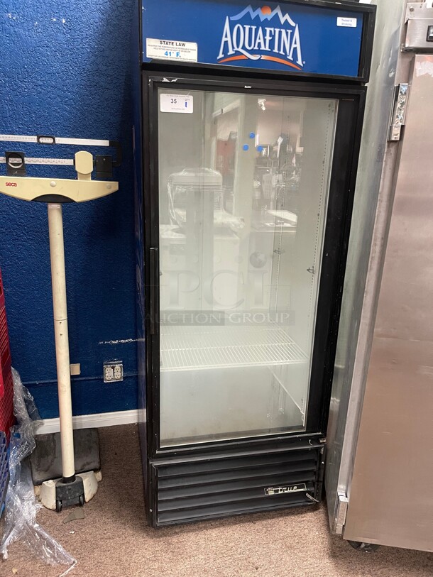 Working! True Commercial One Glass Door Refrigerator Cooler Great for Drinks Display NSF 115 Volt Tested and Working!
