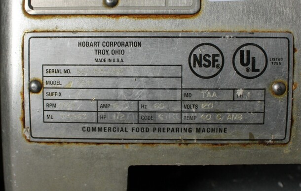 Hobart Model 2912 Stainless Steel Commercial Countertop Meat Slicer w/ Blade Sharpener. 115 Volts, 1 Phase. 27x23x28. Tested and Working! - Image 6 of 8