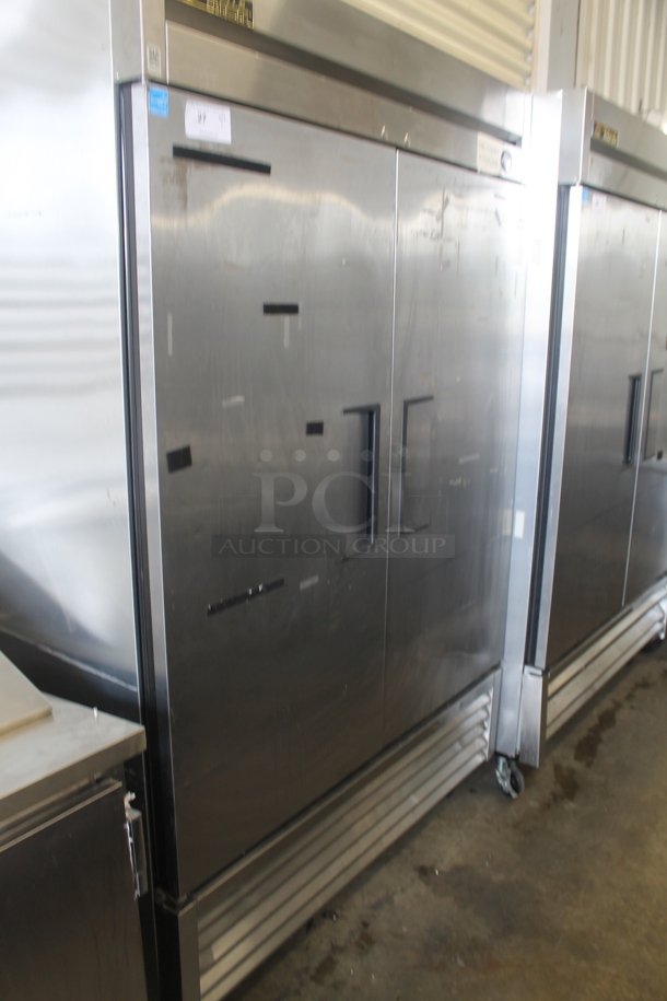 2013 True T-49F ENERGY STAR Stainless Steel Commercial 2 Door Reach In Freezer on Commercial Casters. 115 Volts, 1 Phase. Tested and Working!
 - Image 2 of 6