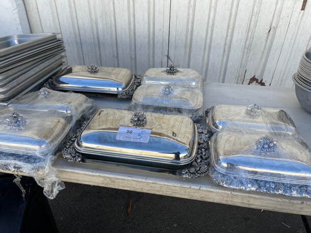 Nice! Commercial Stainless Steel Presentation Plates NSF With Glass Plate - Image 3 of 8