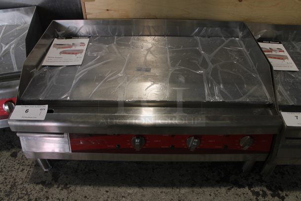 BRAND NEW SCRATCH AND DENT! Avantco 177EG30N Stainless Steel Commercial Countertop Electric Powered Flat Top Griddle w/ Thermostatic Controls. 208/240 Volts, 1 Phase.  - Image 1 of 7