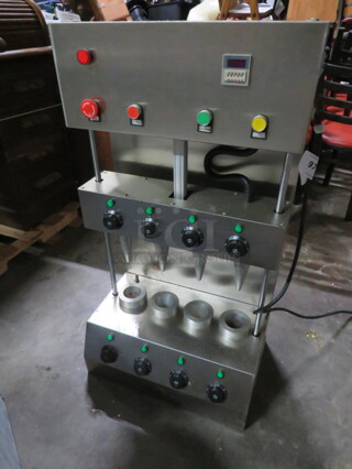 One Pizza Cone Machine. #ELEYUJ DH48S. WORKING WHEN REMOVED.  21X14X39