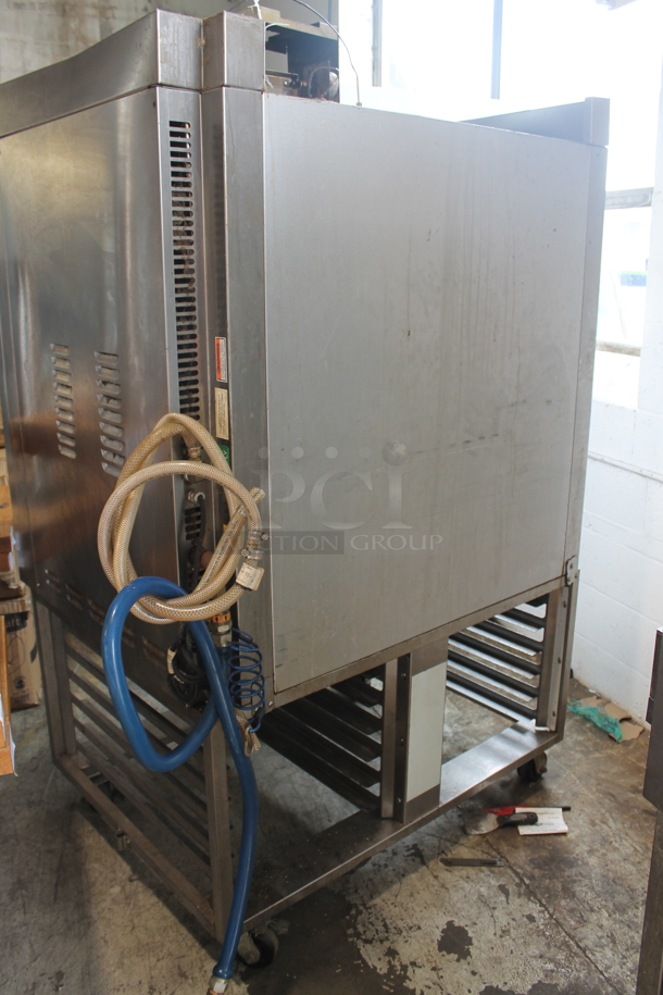 Baxter OV300G Stainless Steel Commercial Floor Style Natural Gas Powered Mini Rotating Rack Oven on Commercial Casters. 95,000 BTU. - Image 9 of 12