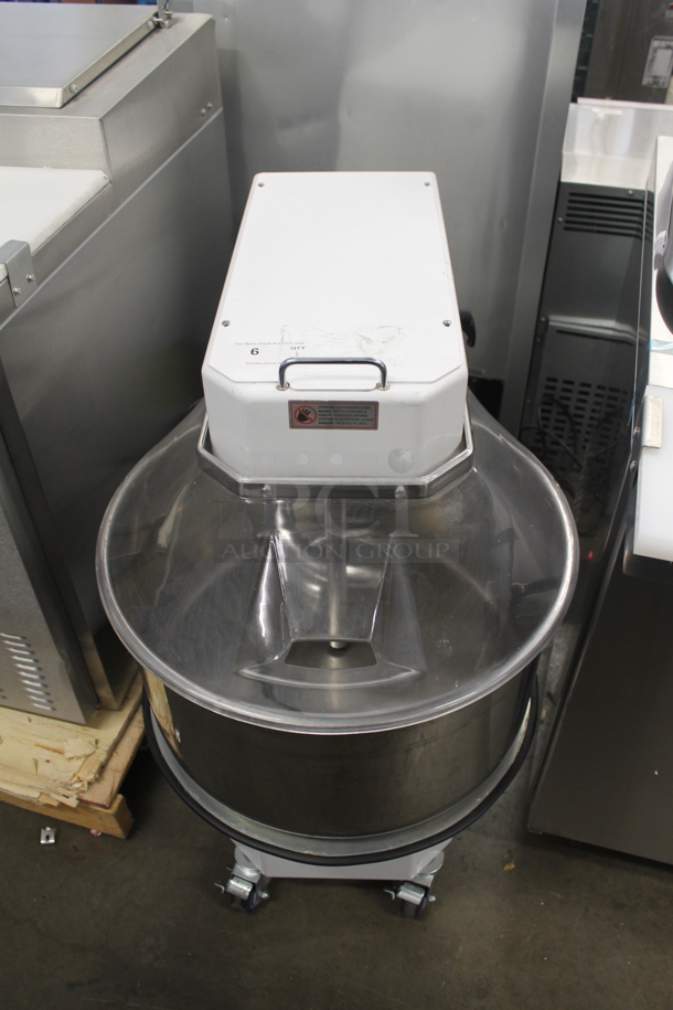 BRAND NEW SCRATCH AND DENT! Sirman 40875866T HERCULES 50 TA 2V 55 qt. / 88 lb. Two-Speed Spiral Dough Mixer with Tilting Head and Removable Bowl - 2 hp, 220V, 3 Phase - Image 1 of 7