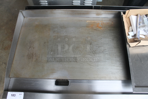 LIKE NEW! CPG 351GMCPG72NL Commercial Stainless Steel Natural Gas Countertop Griddle On Galvanized Legs With Box Of Parts. 180,000 BTU.  - Image 2 of 8