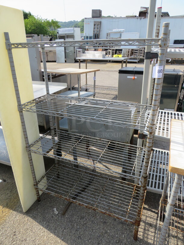 One Gray Metro Shelf With 4 Shelves. 36X14X54 - Image 1 of 1