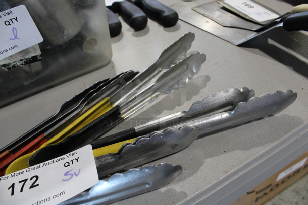5 Various Metal Tongs. Includes 10", 12". 5 Times Your Bid! - Image 3 of 3