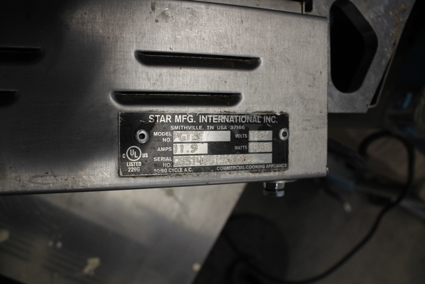 Star PGT7E Stainless Steel Commercial Countertop Electric Powered Panini Press. 120 Volts, 1 Phase. Tested and Working! - Image 4 of 4