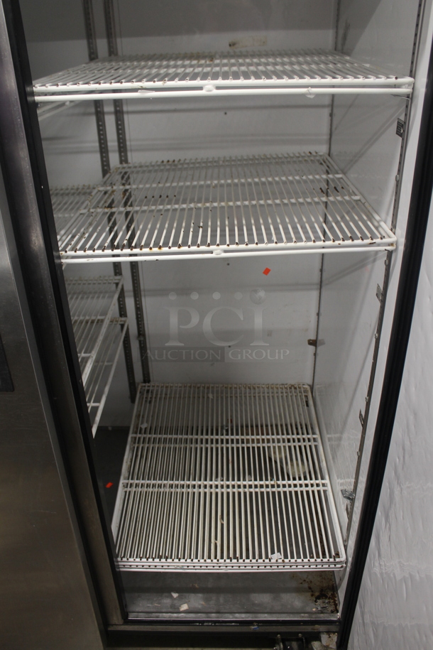 2015 True TG2R-2S ENERGY STAR Stainless Steel Commercial 2 Door Reach In Cooler w/ Poly Coated Racks on Commercial Casters. 115 Volts, 1 Phase. Tested and Working! - Image 6 of 6