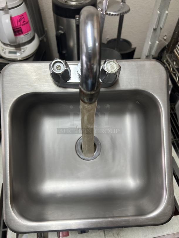 14 Inch Hand Sink With Extended Faucet. Drop in Sink - Image 2 of 2