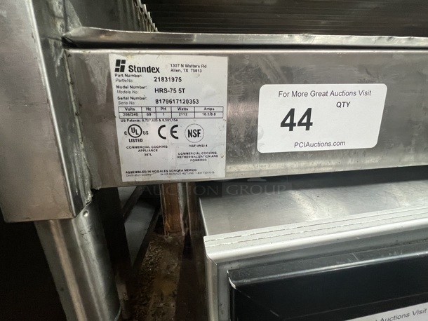 APW Wyott HRS-75 Non-Stick Hot Dog Roller Grill 30 1/2 W Flat Top - 120V Tested and Working! - Image 2 of 2