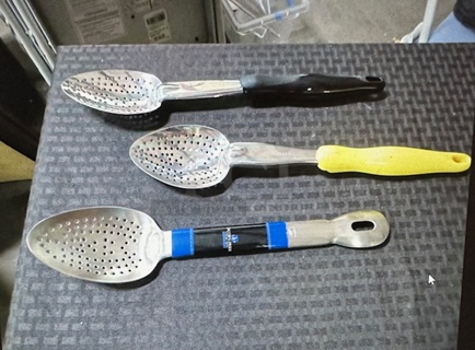NEW Vollrath Assorted Perforated Spoons. 3XBID