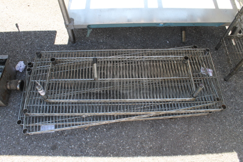 ALL ONE MONEY! Lot of Various Chrome Finish Wire Shelves