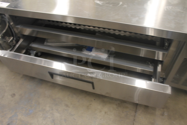 2023 Avantco 178CBE60HC Stainless Steel Commercial 2 Drawer Chef Base on Commercial Casters. Missing Top Drawer. 115 Volts, 1 Phase. Tested and Working! - Image 4 of 7