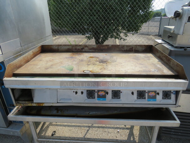 One 4 Foot Natural Gas Griddle. 48X28X15
