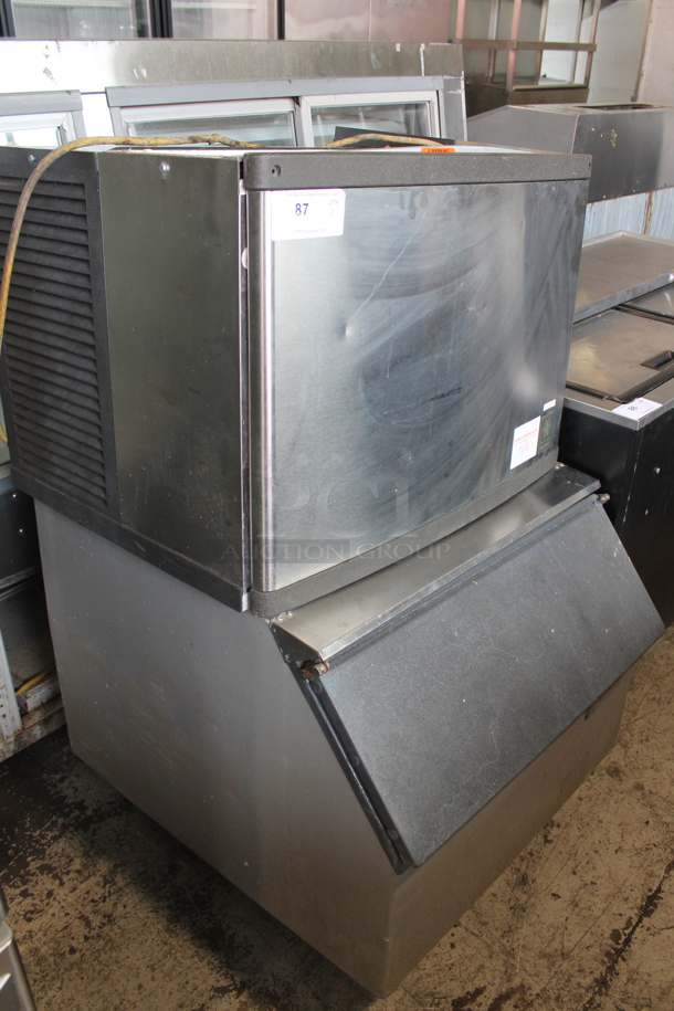 Manitowoc QY0604A Stainless Steel Commercial Ice Head on Scotsman Ice Bin. 208-230 Volts, 1 Phase.  - Image 2 of 9