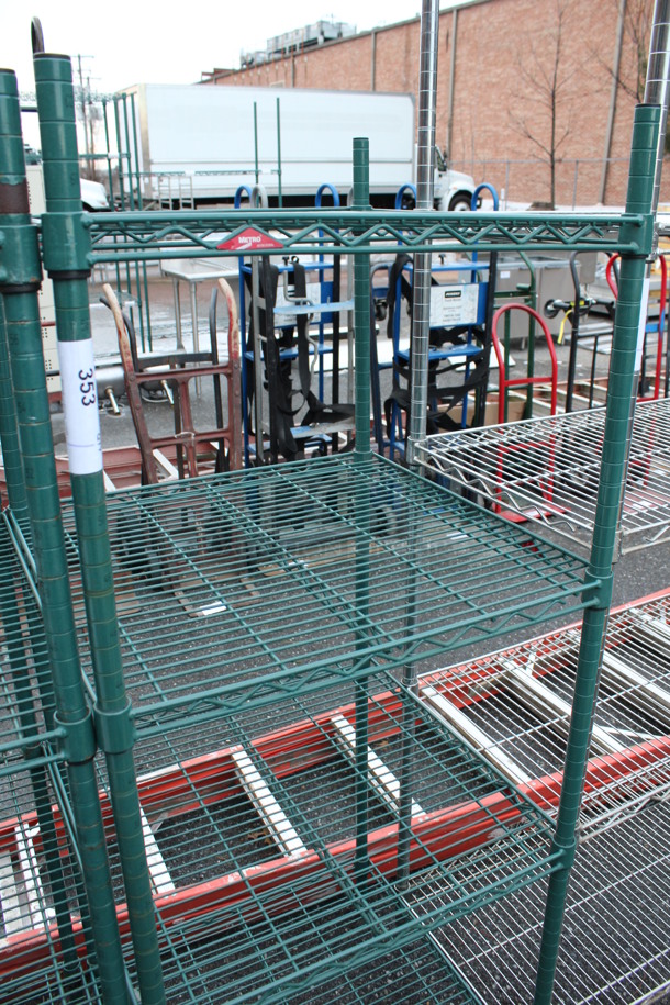 Metro Green Finish 5 Tier Shelving Unit. BUYER MUST DISMANTLE. PCI CANNOT DISMANTLE FOR SHIPPING. PLEASE CONSIDER FREIGHT CHARGES. 24x24x63 - Image 2 of 3