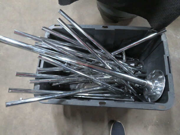 One Lot Of Assorted Chrome Poles. - Image 1 of 1