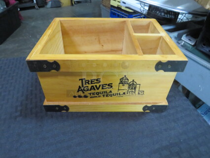One Wooden Tres Agaves Tequila Bar Organizer.