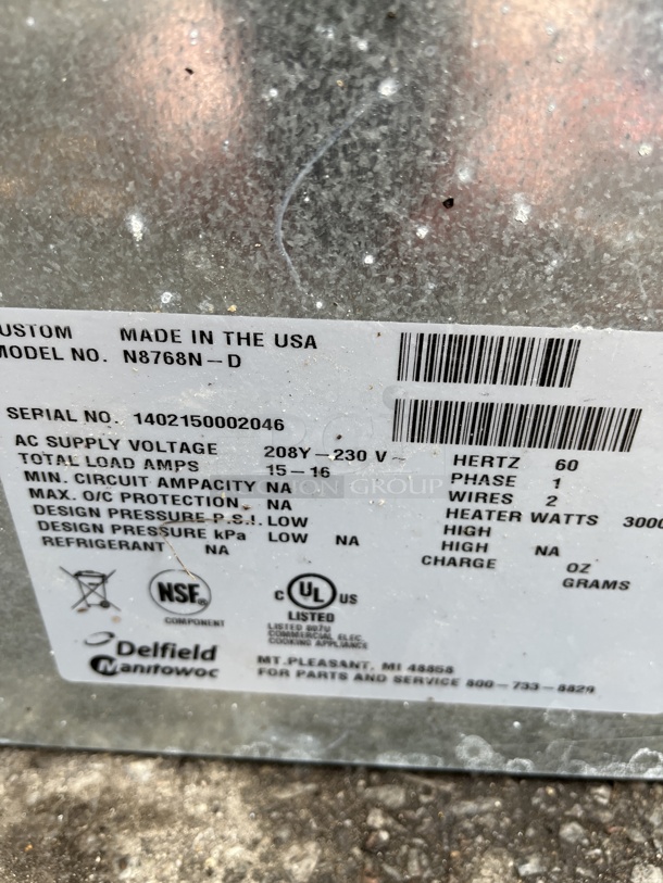 Delfield Drop In 3 Well Steam Table, Electric, 1 Phase, Tested & Working! - Image 3 of 4