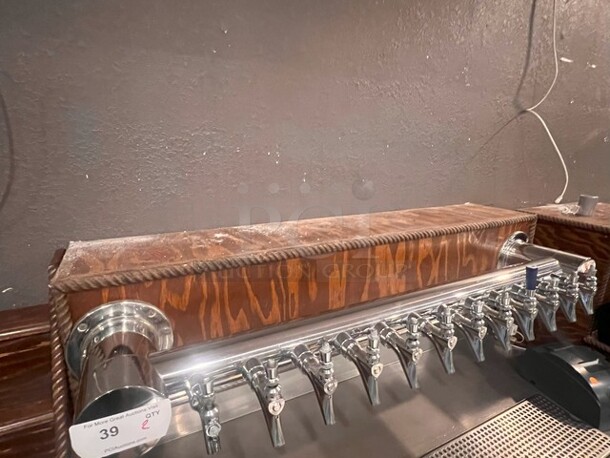 3-Piece Matching Wooden Backbar Set
 
Multi-Tier Liquor Shelf
2'9"x1.5"
Wall Mount Rail W/Stemware Holder
3'10"x9"
Double Tier Cash Register Stand/Liquor Style Rail
1'8"x1'8"

Your Bid x 3 
**LABOR FOR REMOVAL ADDITIONAL FEE, CONTACT MISSOURI DIVISION FOR LABOR QUOTE OR ADDITIONAL QUESTIONS. - Image 3 of 4