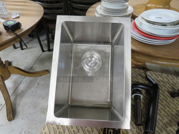 One NEW Stainless Steel Drop In Sink. 12X17X9 - Item #1097079