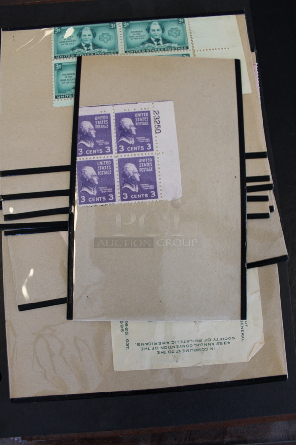 ALL ONE MONEY! Lot of Various Postcards and Stamps Including 3 Cent Smithsonian Institution Stamp, Thomas Jefferson Stamp, and Francis Scott Key Stamps - Image 10 of 10